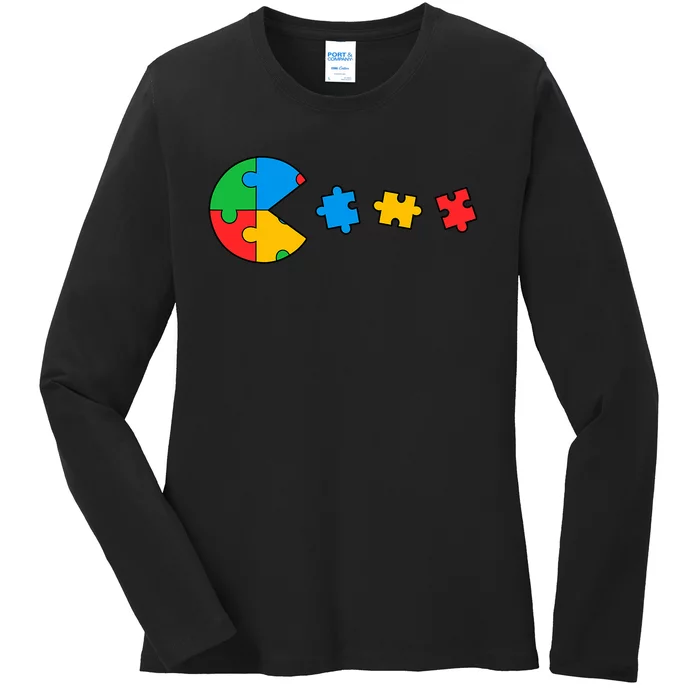 Autism Awareness Puzzles Funny Ladies Long Sleeve Shirt