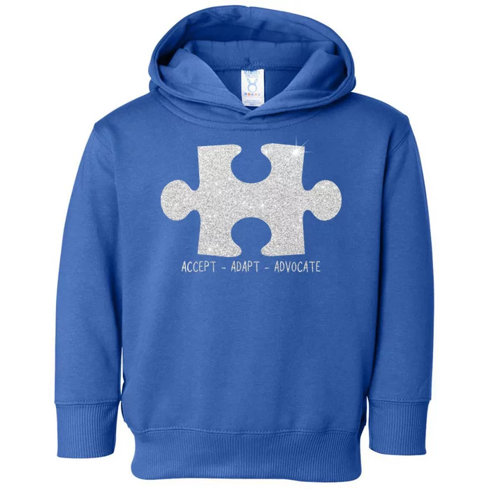 Autism Awareness Puzzle Accept Adapt Advocate Toddler Hoodie