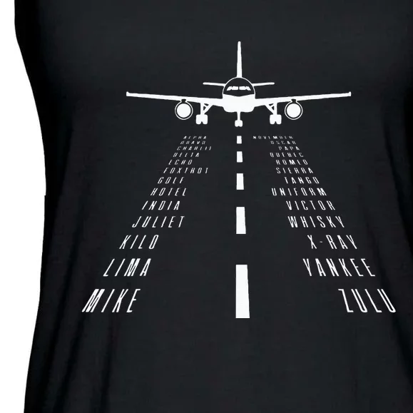 Airplane Alphabet Pilot Aviation RC Model Flight Gift Ladies Essential Flowy Tank