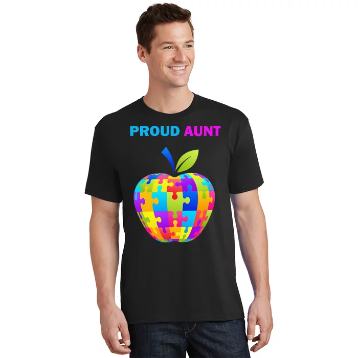 Autism Awareness Proud Aunt; Auntie; T-Shirt