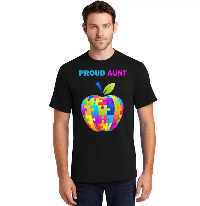 Autism Awareness Proud Aunt; Auntie; Tall T-Shirt