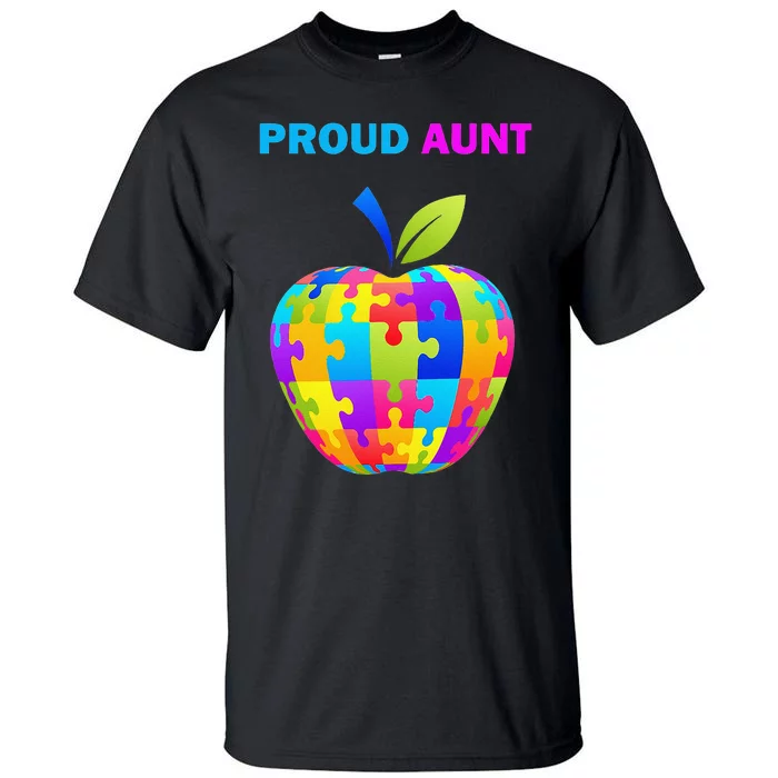 Autism Awareness Proud Aunt; Auntie; Tall T-Shirt