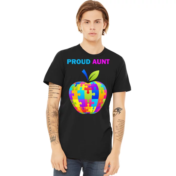 Autism Awareness Proud Aunt; Auntie; Premium T-Shirt