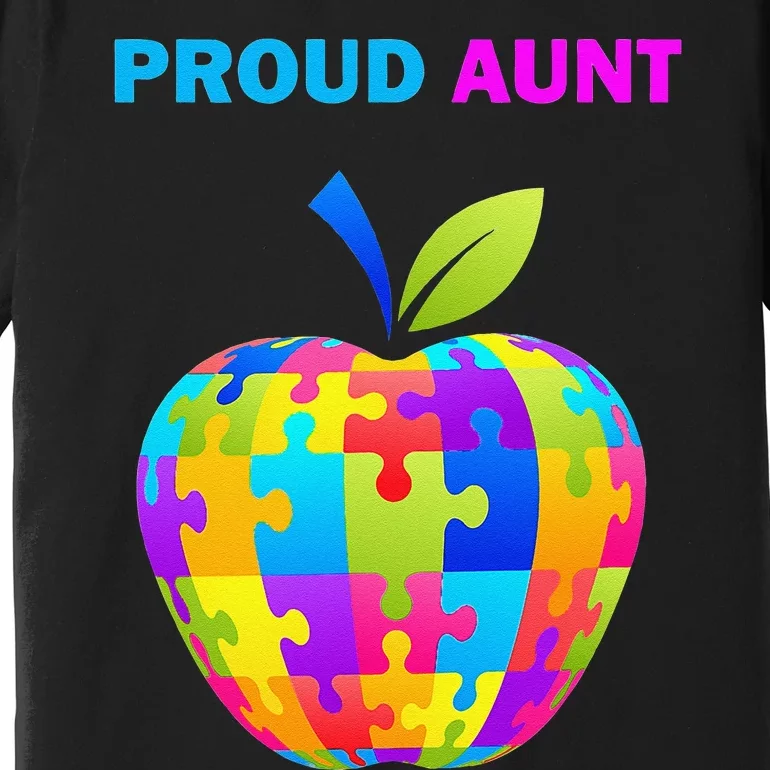 Autism Awareness Proud Aunt; Auntie; Premium T-Shirt