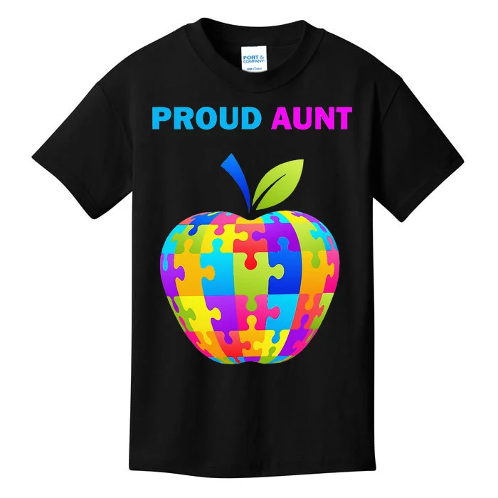 Autism Awareness Proud Aunt; Auntie; Kids T-Shirt