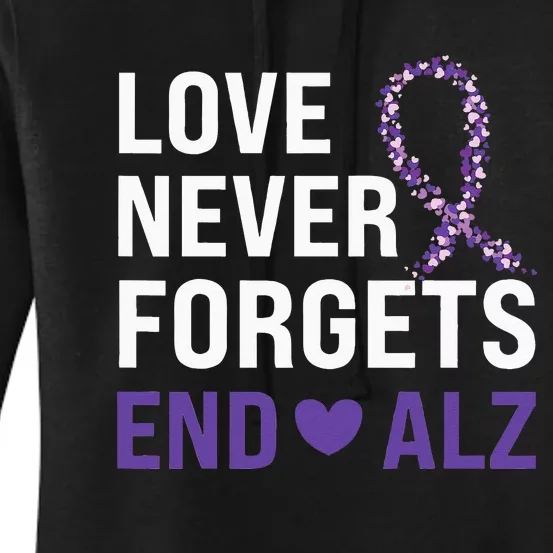 Alzheimer's Awareness Purple Ribbon Dementia Mom Dad Grandpa Women's Pullover Hoodie