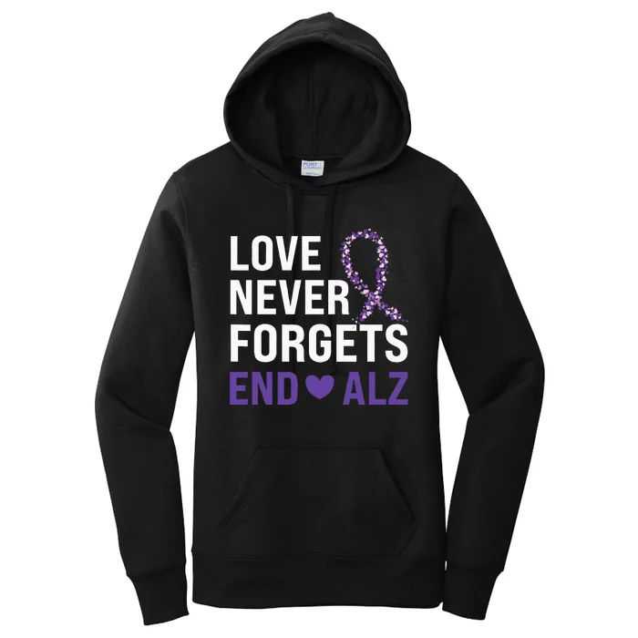 Alzheimer's Awareness Purple Ribbon Dementia Mom Dad Grandpa Women's Pullover Hoodie