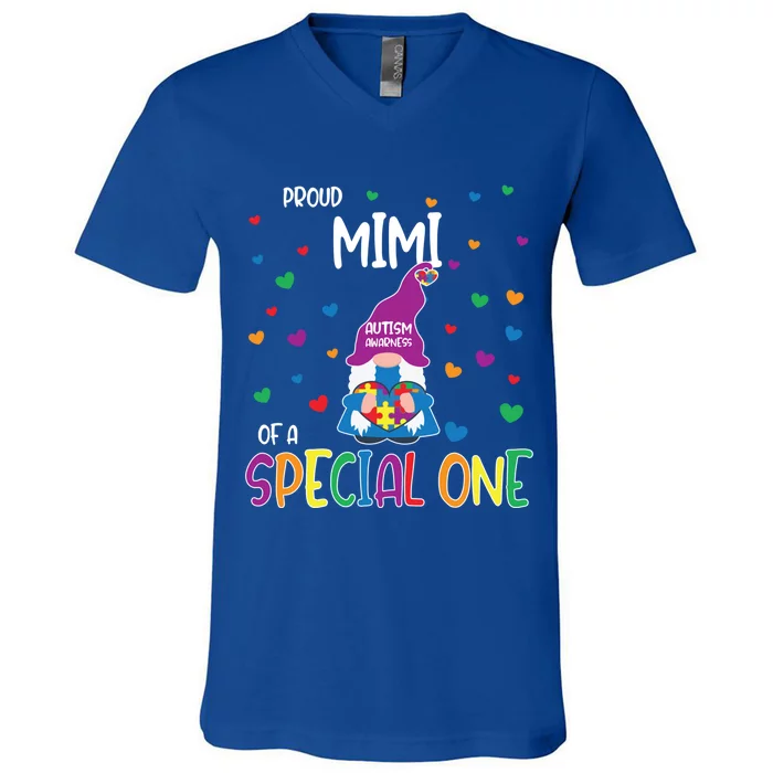 Autism Awareness Proud Mimi Family Matching Gift Great Gift V-Neck T-Shirt