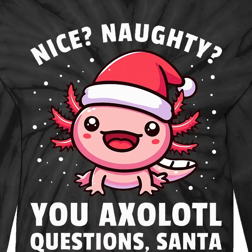 Axolotl Axolotl Questions Christmas Tie-Dye Long Sleeve Shirt