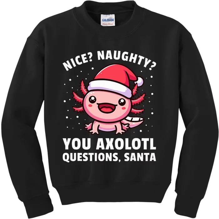 Axolotl Axolotl Questions Christmas Kids Sweatshirt