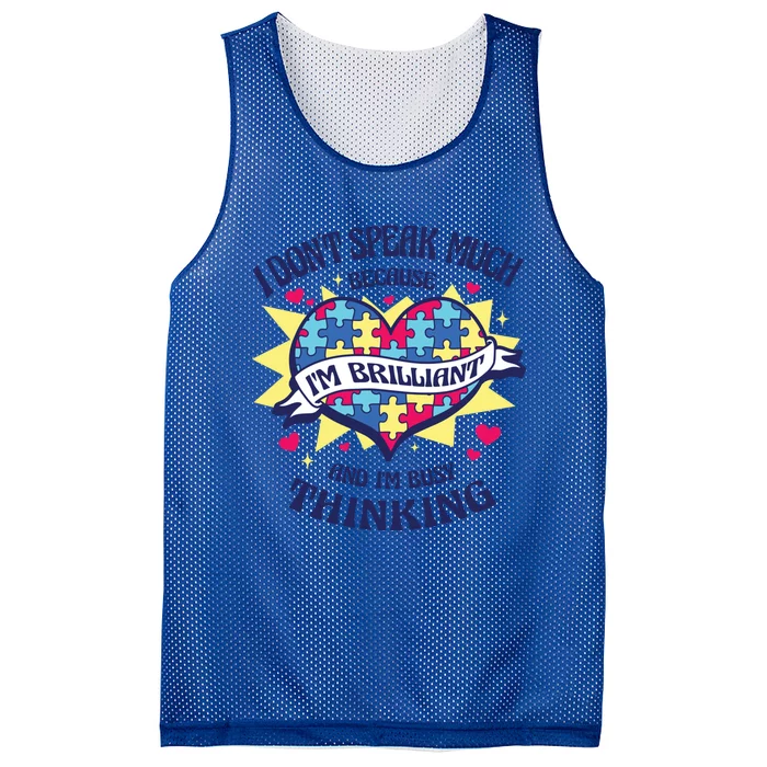 Autism Awareness Quote Proud Autistic Pride Saying Gift Mesh Reversible Basketball Jersey Tank