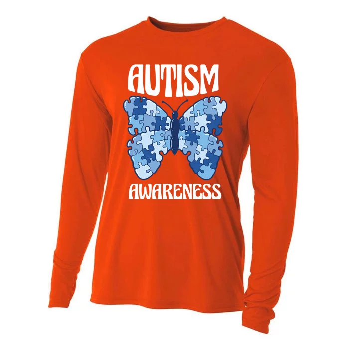 Autism Awareness Quote Proud Autistic Pride Saying Gift Cooling Performance Long Sleeve Crew