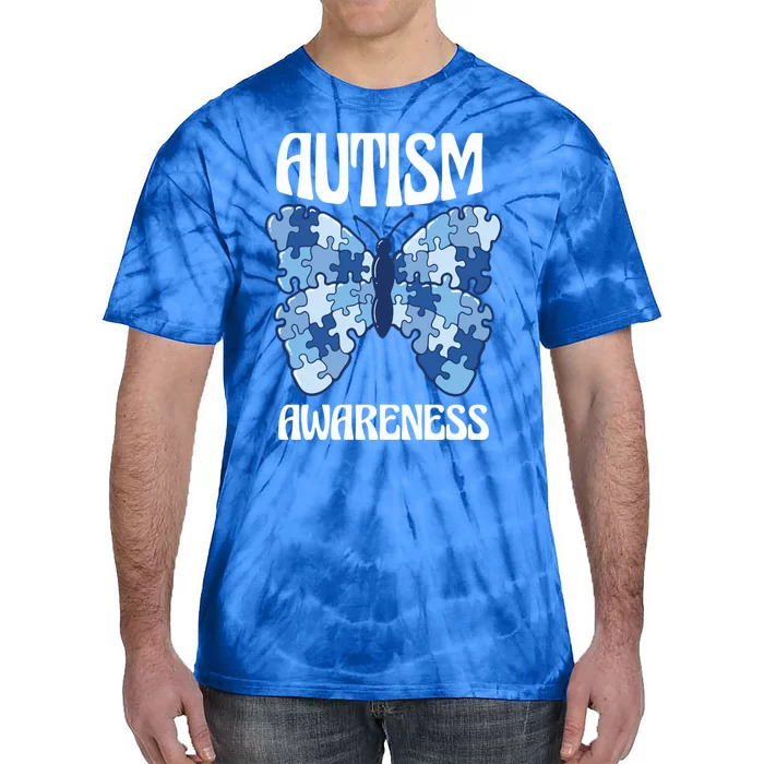 Autism Awareness Quote Proud Autistic Pride Saying Gift Tie-Dye T-Shirt