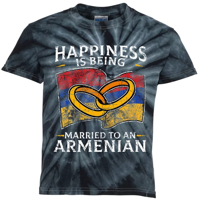 Armenian Armenia Roots Marriage Heritage Married Flag Kids Tie-Dye T-Shirt