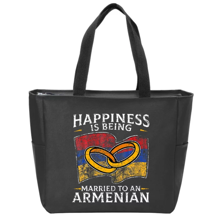 Armenian Armenia Roots Marriage Heritage Married Flag Zip Tote Bag