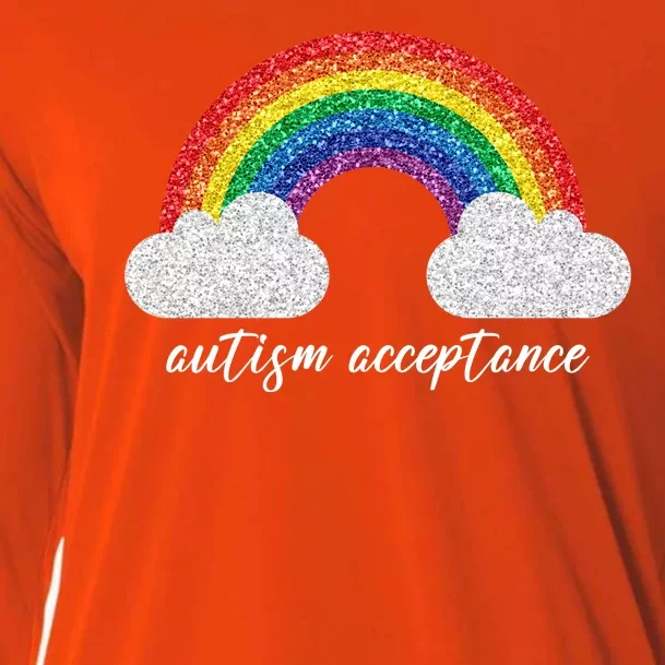 Autism Acceptance Rainbow Cooling Performance Long Sleeve Crew