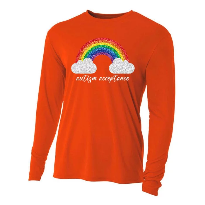 Autism Acceptance Rainbow Cooling Performance Long Sleeve Crew