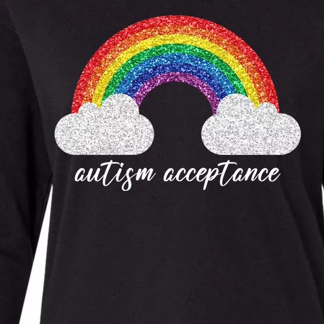 Autism Acceptance Rainbow Womens Cotton Relaxed Long Sleeve T-Shirt