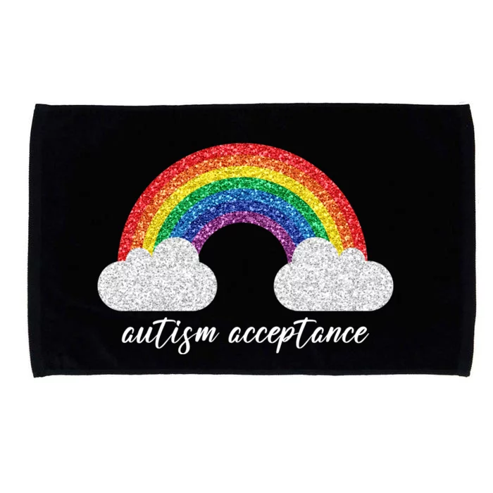 Autism Acceptance Rainbow Microfiber Hand Towel