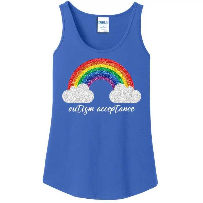 Autism Acceptance Rainbow Ladies Essential Tank