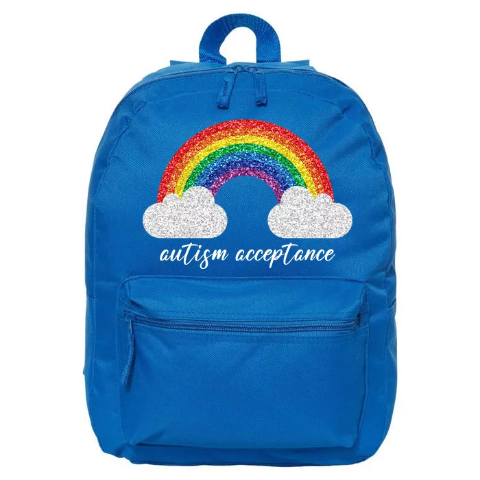 Autism Acceptance Rainbow 16 in Basic Backpack