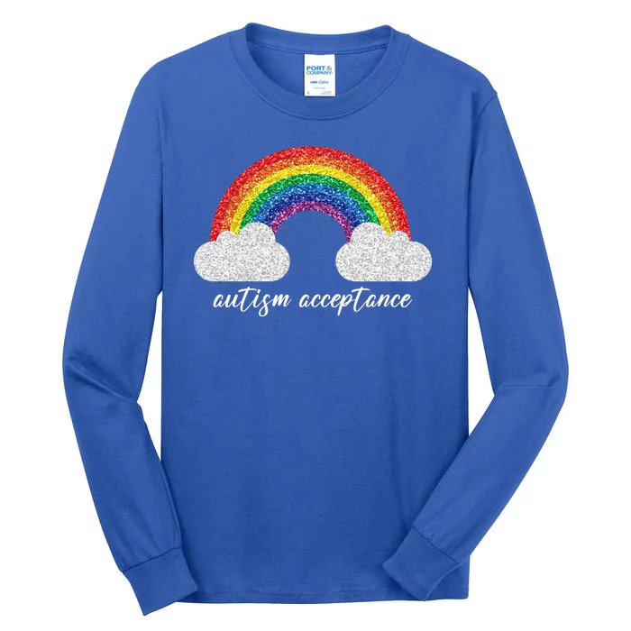 Autism Acceptance Rainbow Tall Long Sleeve T-Shirt