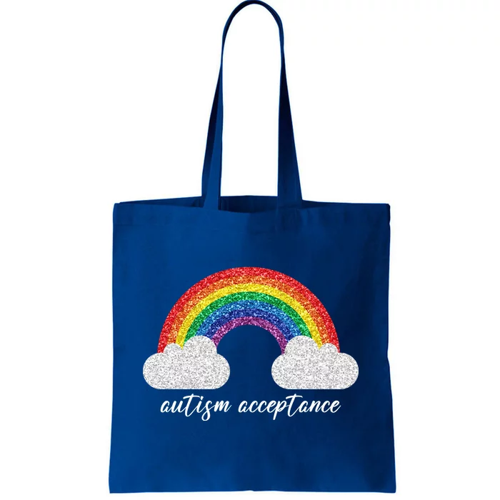 Autism Acceptance Rainbow Tote Bag