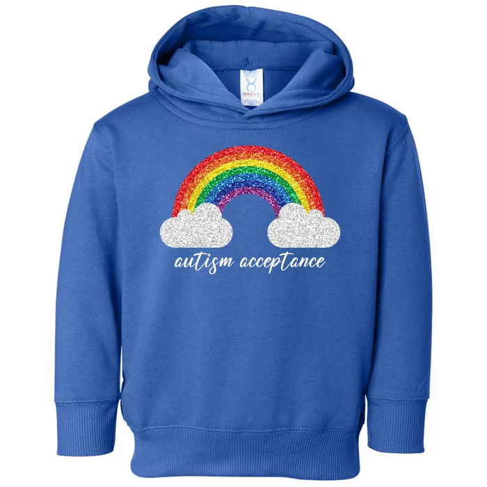 Autism Acceptance Rainbow Toddler Hoodie