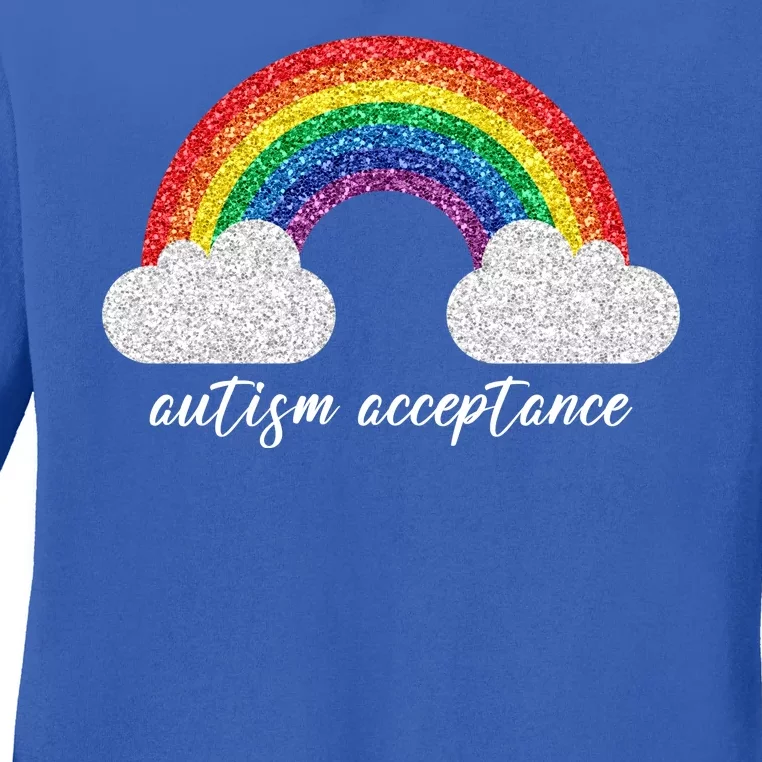 Autism Acceptance Rainbow Ladies Long Sleeve Shirt