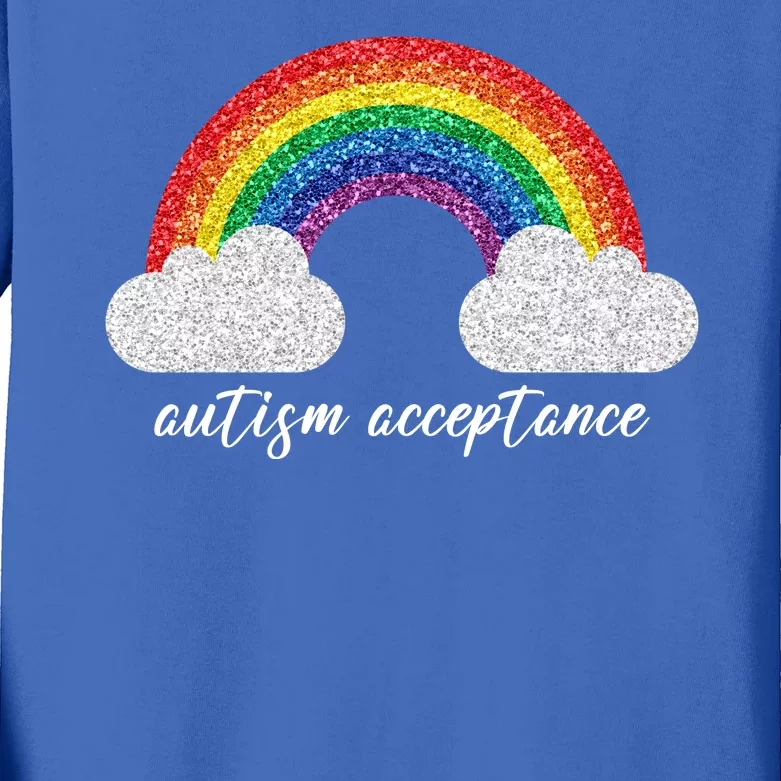 Autism Acceptance Rainbow Kids Long Sleeve Shirt