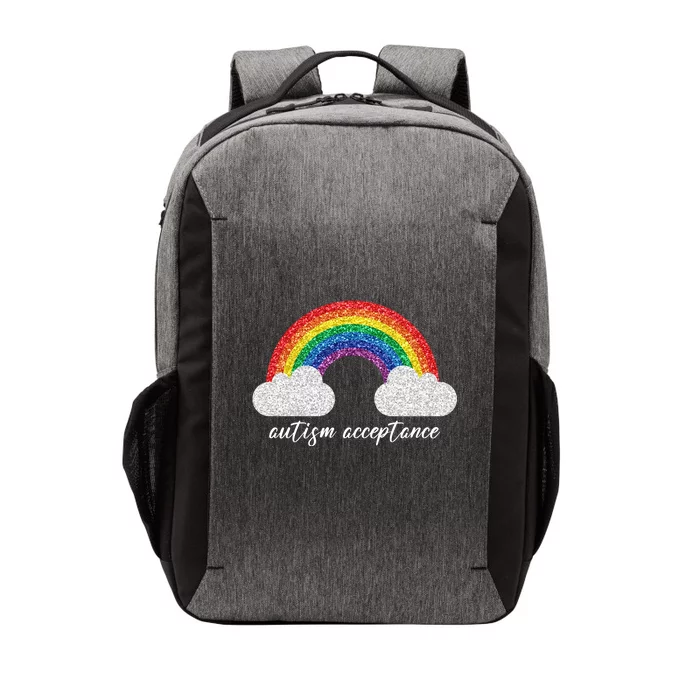 Autism Acceptance Rainbow Vector Backpack