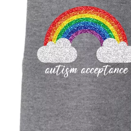 Autism Acceptance Rainbow Doggie 3-End Fleece Hoodie