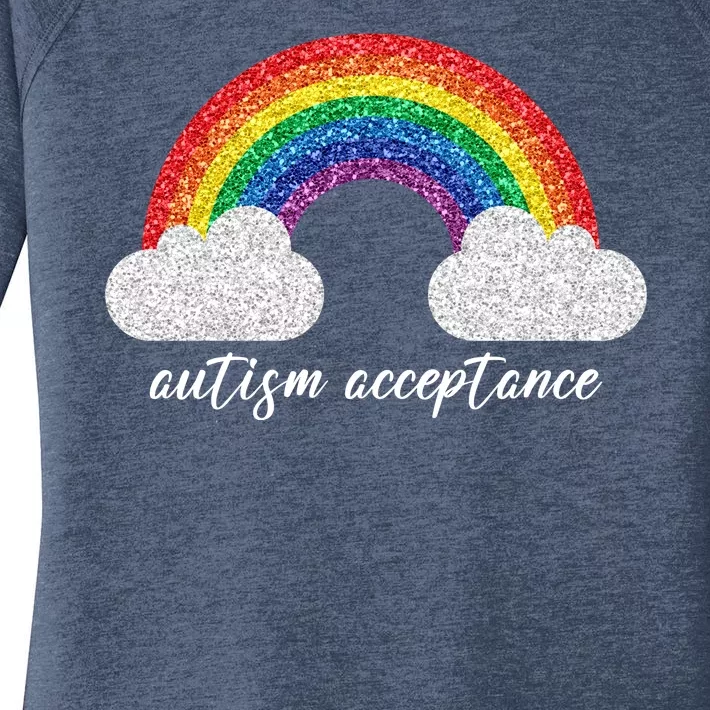 Autism Acceptance Rainbow Women's Perfect Tri Tunic Long Sleeve Shirt