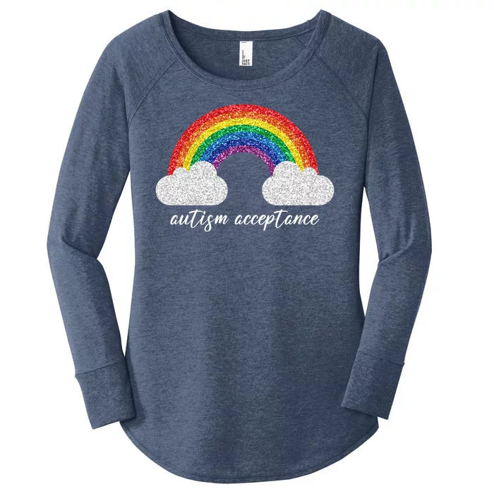 Autism Acceptance Rainbow Women's Perfect Tri Tunic Long Sleeve Shirt