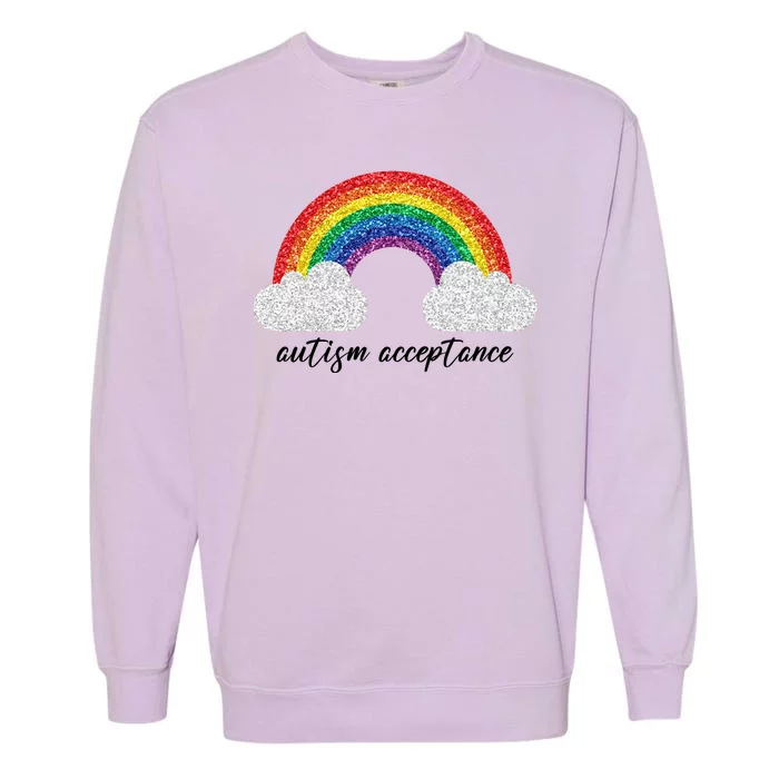 Autism Acceptance Rainbow Garment-Dyed Sweatshirt