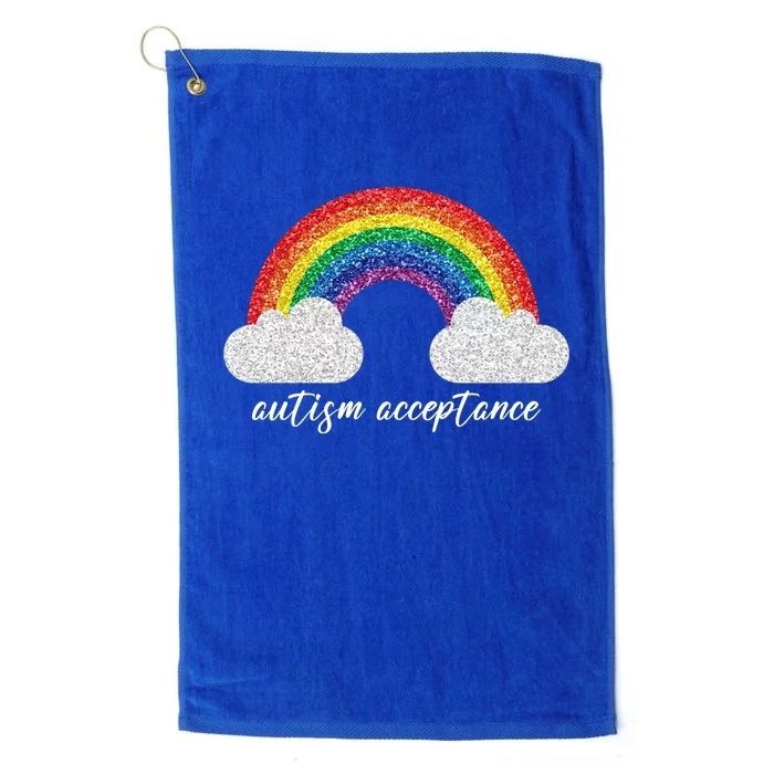 Autism Acceptance Rainbow Platinum Collection Golf Towel