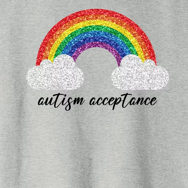 Autism Acceptance Rainbow Women's Crop Top Tee