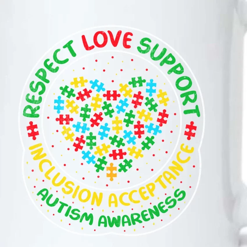 Autism Awareness Respect Love Support Autism Funny Meaningful Gift Black Color Changing Mug