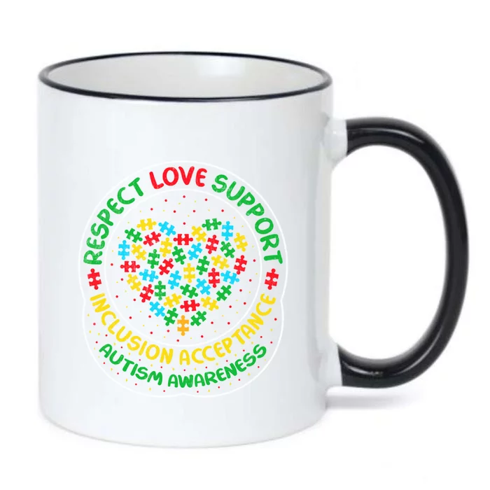 Autism Awareness Respect Love Support Autism Funny Meaningful Gift Black Color Changing Mug