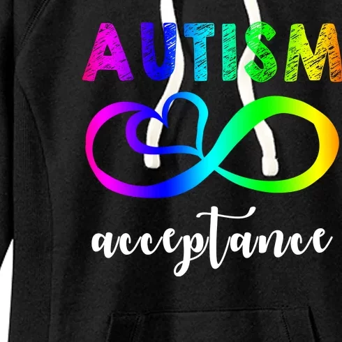 Autism Acceptance Rainbow Women's Fleece Hoodie