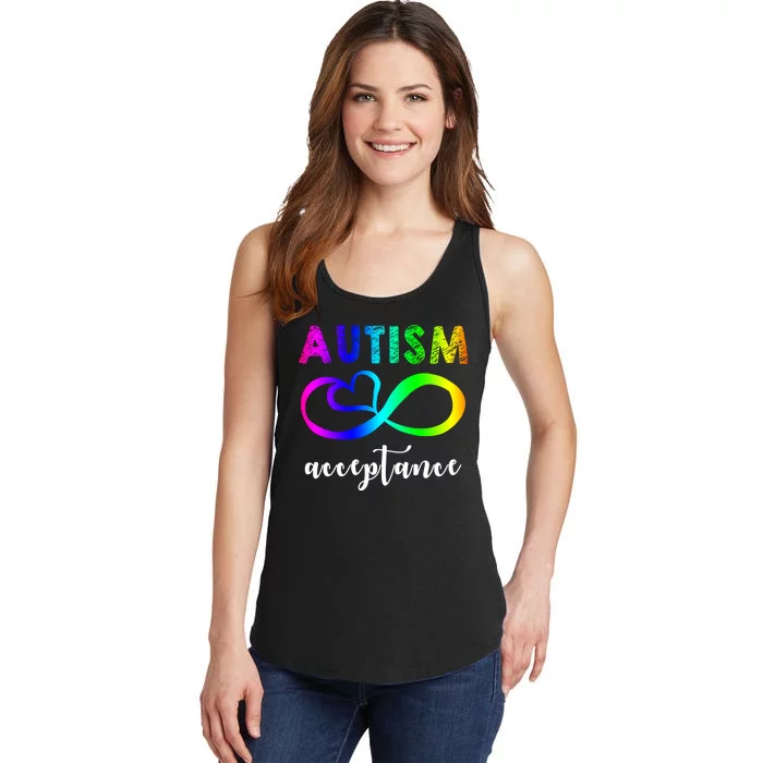 Autism Acceptance Rainbow Ladies Essential Tank