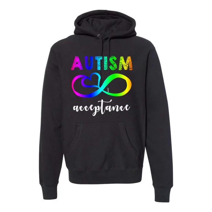 Autism Acceptance Rainbow Premium Hoodie