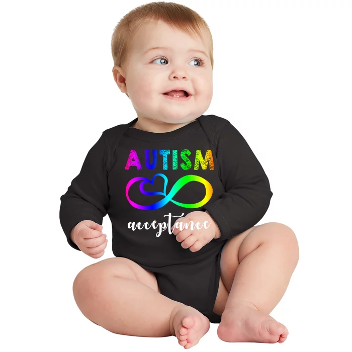 Autism Acceptance Rainbow Baby Long Sleeve Bodysuit