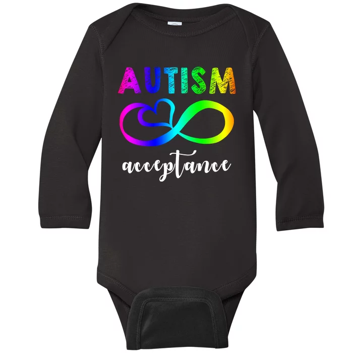 Autism Acceptance Rainbow Baby Long Sleeve Bodysuit