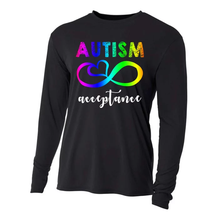 Autism Acceptance Rainbow Cooling Performance Long Sleeve Crew