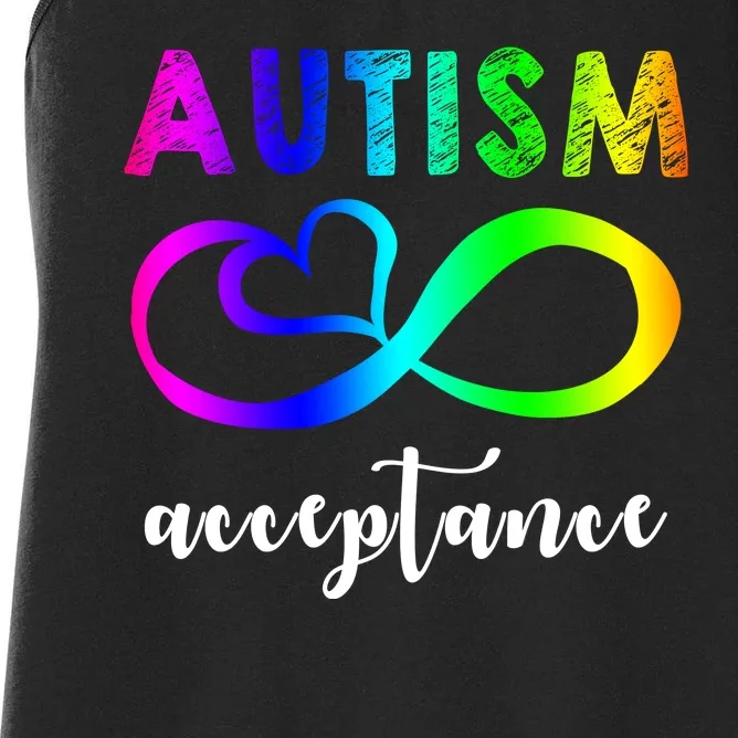 Autism Acceptance Rainbow Women's Racerback Tank