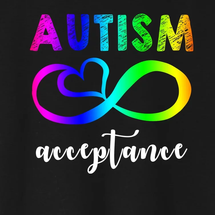 Autism Acceptance Rainbow Women's Crop Top Tee