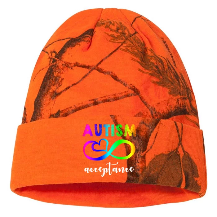 Autism Acceptance Rainbow Kati - 12in Camo Beanie