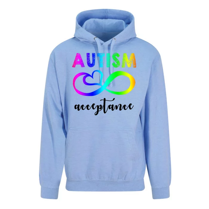 Autism Acceptance Rainbow Unisex Surf Hoodie