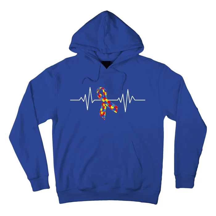 Autism Awareness Ribbon Heartbeat Hoodie